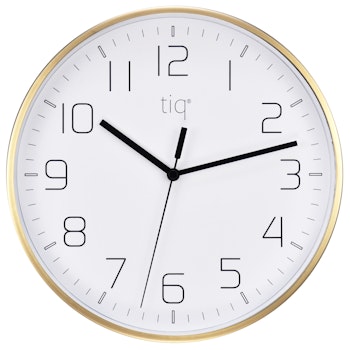 Tiq stilren design väggklocka med ram i guld, 25 cm - YH9746G