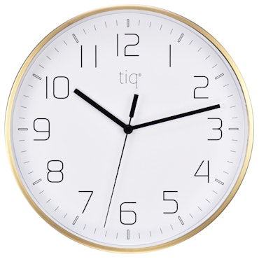 Tiq stilren design väggklocka med ram i guld, 25 cm - YH9746G