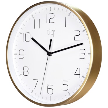 Tiq stilren design väggklocka med ram i guld, 25 cm - YH9746G