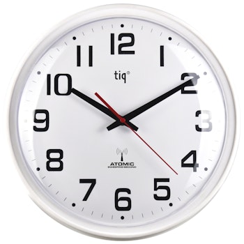 Tiq Väggklocka helt i plast, Radiokontrollerad, 34,8 cm - F6265R7RC