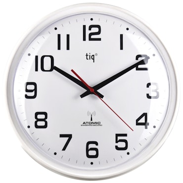 Tiq Väggklocka helt i plast, Radiokontrollerad, 34,8 cm - F6265R7RC