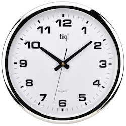 Tiq Väggklocka med ram i plast, Radiokontrollerad, 40 cm - 851ARCS
