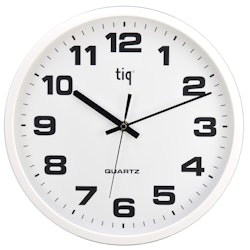 Tiq väggklocka med ram i plast, 30,5 cm - F66151R