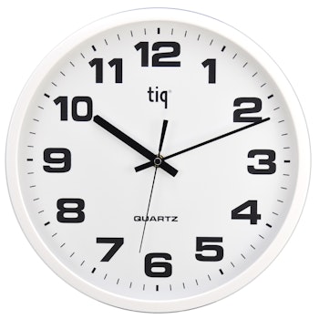 Tiq väggklocka med ram i plast, 30,5 cm - F66151R