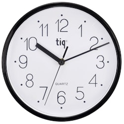 Tiq väggklocka med ram i plast, 22,5 cm - W99151