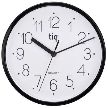 Tiq väggklocka med ram i plast, 22,5 cm - W99151
