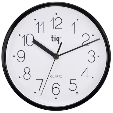 Tiq väggklocka med ram i plast, 22,5 cm - W99151