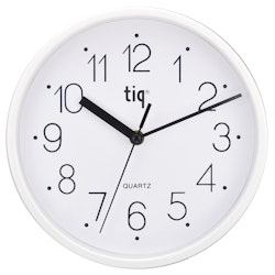 Tiq väggklocka med ram i plast, 22,5 cm - W99157