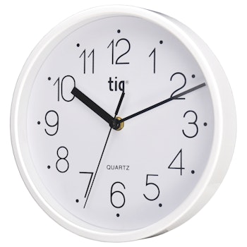 Tiq väggklocka med ram i plast, 22,5 cm - W99157