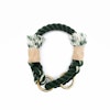 Hundhalsband av rep i grön färg