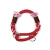 Hundhalsband av rep i röd färg