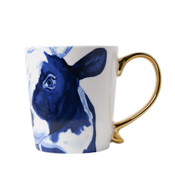 Mugg blåvit kossa