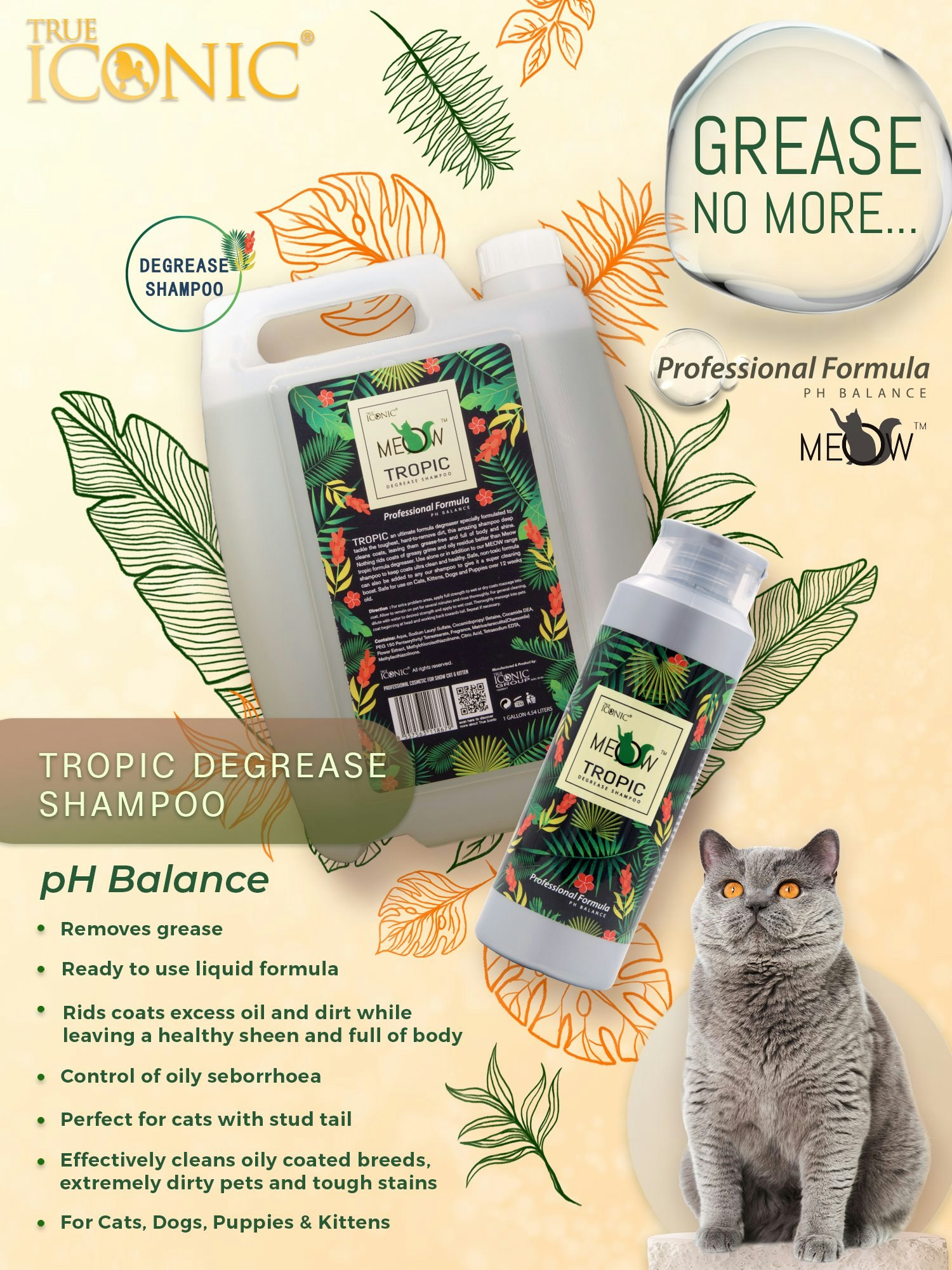 REA True Iconic - Meow Tropic Degrease Shampoo Ord pris 295 kr