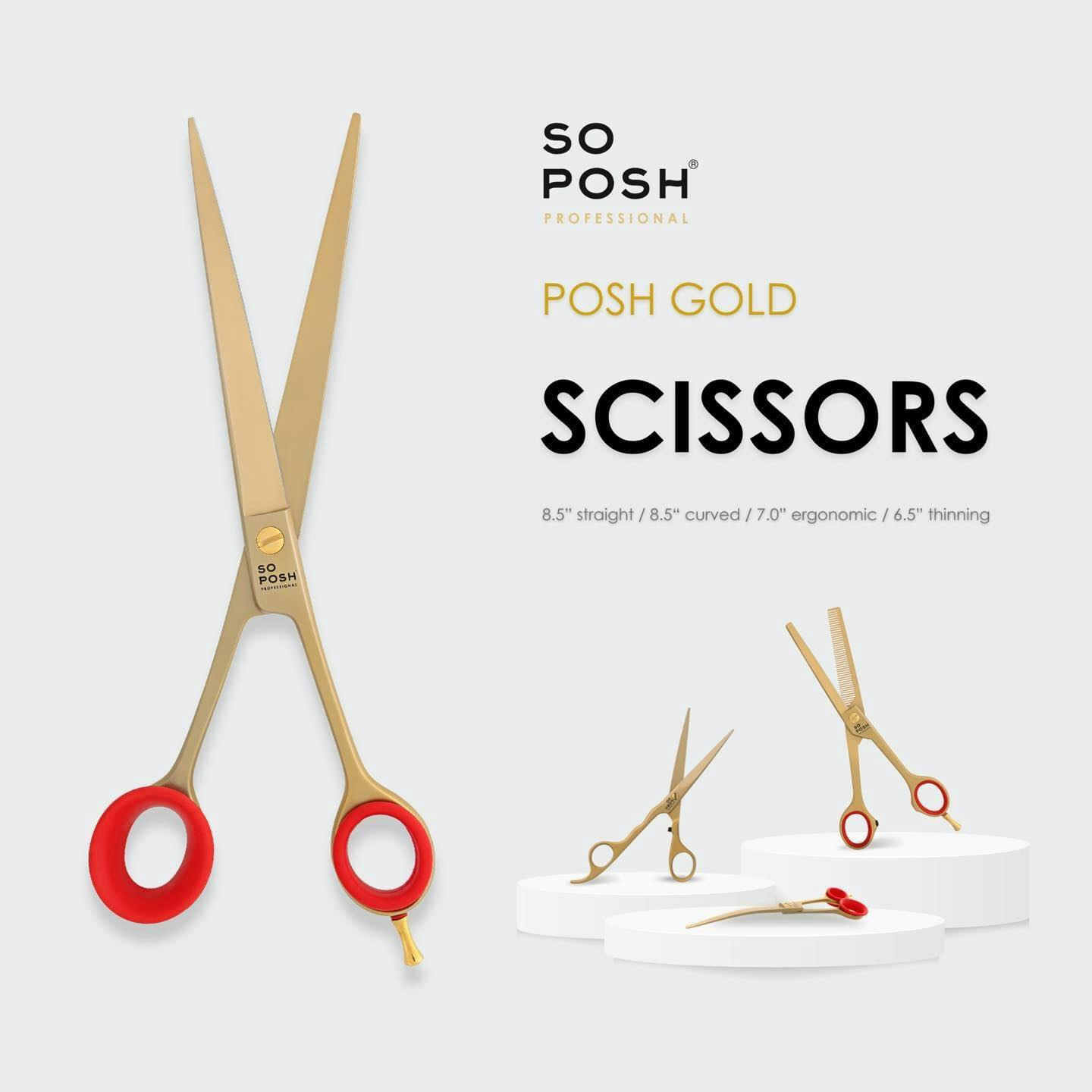 REA Posh Gold 8.5 Curved Scissors Ord pris 1990 kr