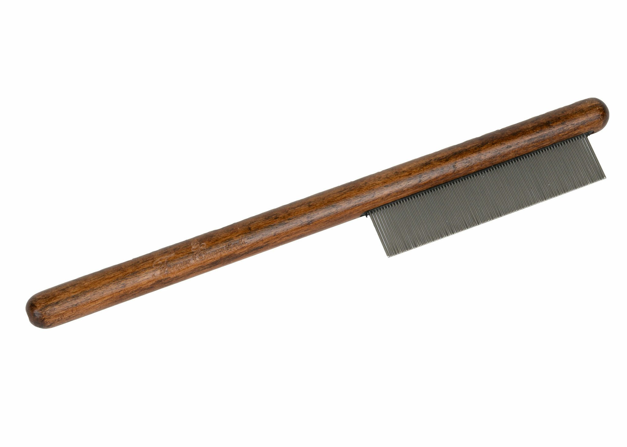Liten kam med trä handtag