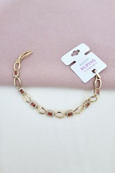 Xuping, röd stenarmband