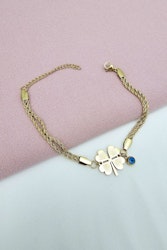Stål Twist Clover Armband