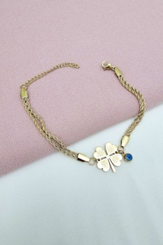 Stål Twist Clover Armband