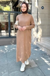 Mave Camel Knitwear Dress