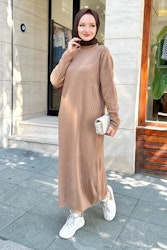 Mave Camel Knitwear Dress