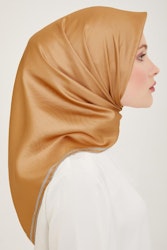 BELLI PURE SILKESCARF LJUSBRUN (TWILL)