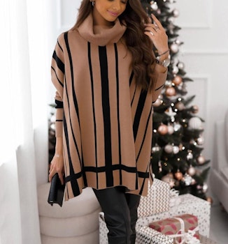 Mybee Knitwear Ponchotröja - Brun