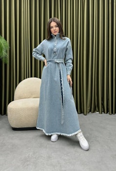 Polen denim klänning