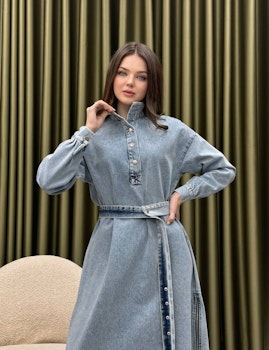 Polen denim klänning