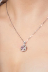 Stål Rosa Sten Halsband