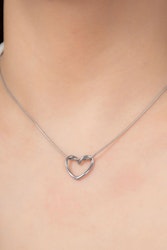 Hjärtat halsband av stålknut