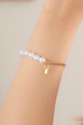 Stål Pearl Lock modell armband