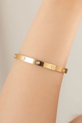 Stål Sten modell armband