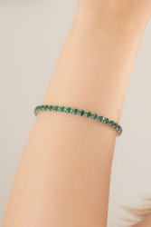 Vip Grön Sten Silver Armband