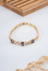 Xuping lila stenarmband
