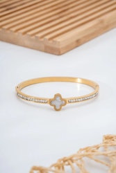 Stål Zirkon Sten Van Cleef armband