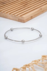 Stål enkel silver dorikali Ajda armband 68mm