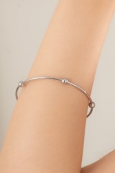 Stål enkel silver dorikali Ajda armband 68mm
