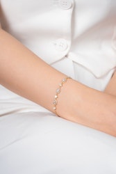 XUPING Oval Stone Detaljerad Guld Gul Justerbar Xuping Armband