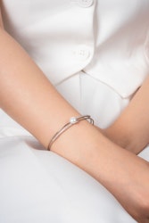 XUPING Pearl Detaljerad silverfärg Xuping armbandsmanschett