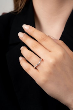 XUPING Radsten Detaljerad Guld Gul Damring