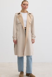 Mocka Trenchcoat - Stenfärgad