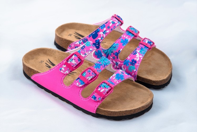 KS323 Plain Pink/Flowers