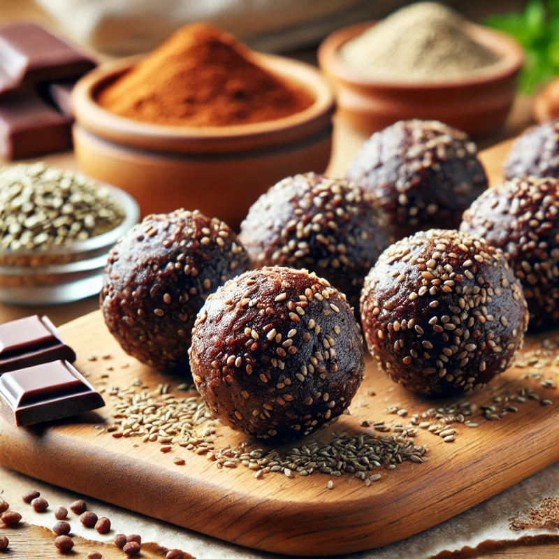 Recept på Energibollar med Hampafrön och Choklad