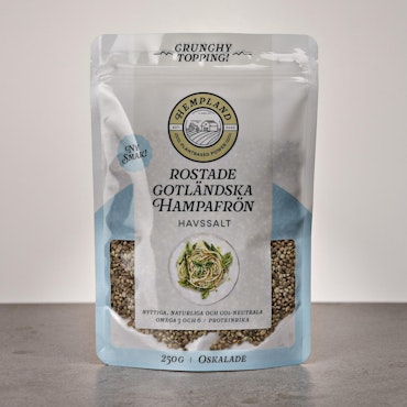 Rostade Gotländska Hampafrön - Havssalt (Oskalade)