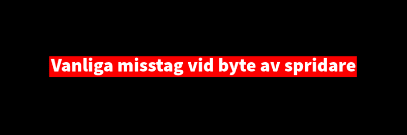 Vanliga misstag vid byte av spridare | Diesel Center