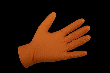 Arbetshandskar XL - Engångshandskar XL Orange nitril 50 st/frp.