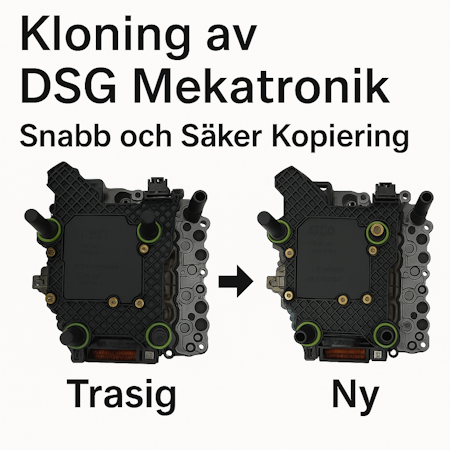 Kloning & Programmering av DSG Mekatronik – Kopiering av styrenhet för växellåda