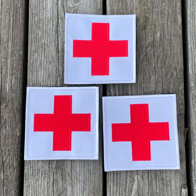 Medic Red Cross Hook Patch x 3 Save