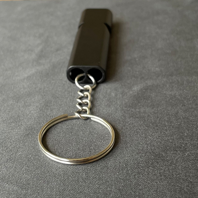 Whistle EDC Black from TAC-UP GEAR seen from behind