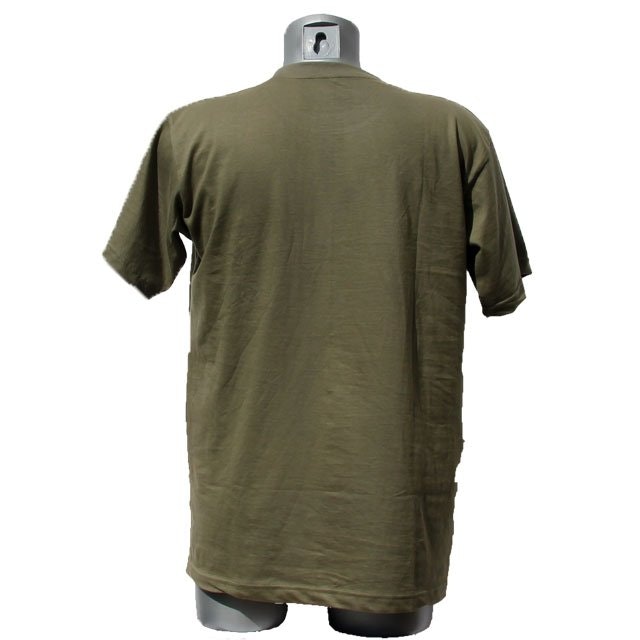 Backside of a T-Shirt Khaki Green TUG.